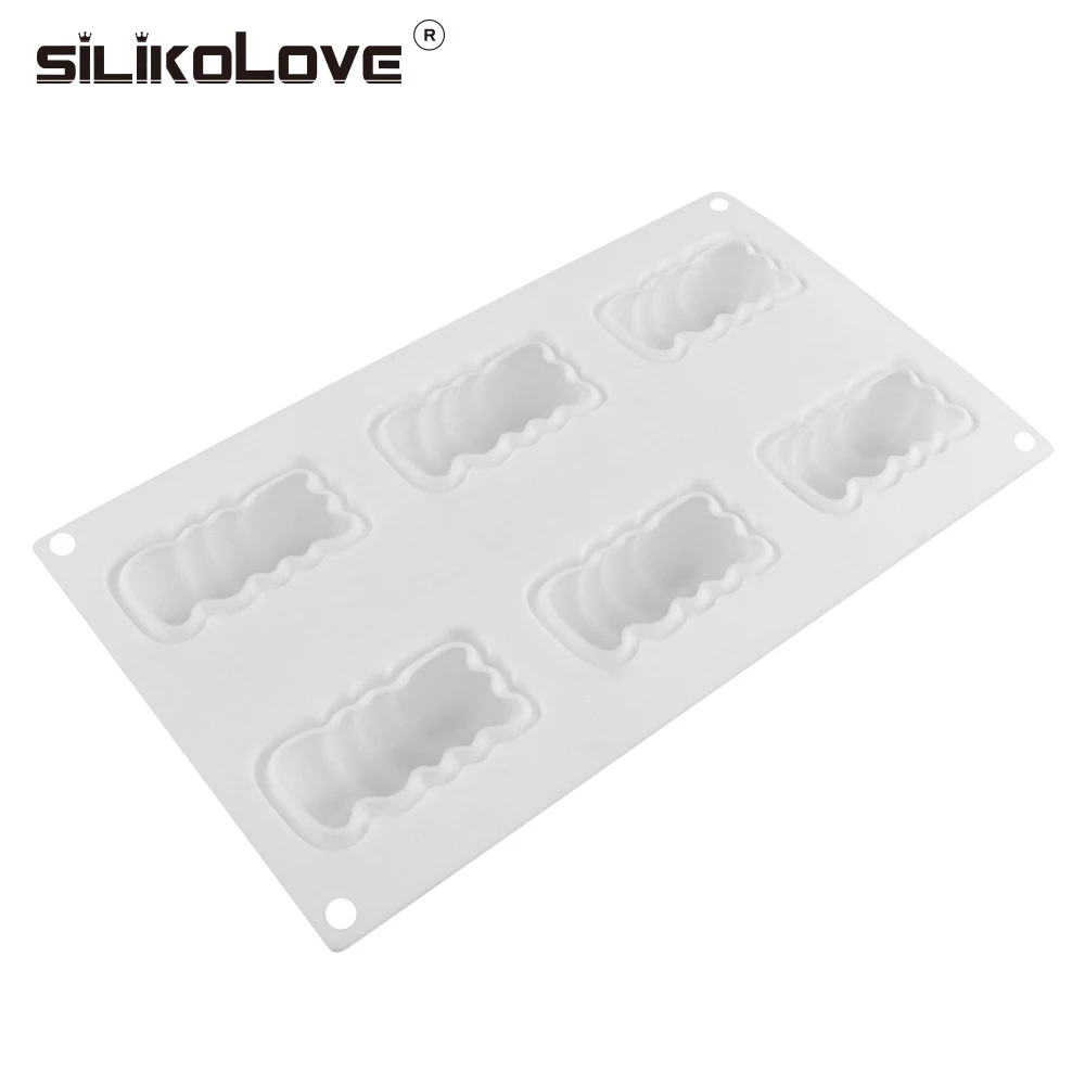 SILIKOLOVE 3d шаблон формы мусс силиконовая форма для торта декоративная Выпечка инструменты Diy 6 полости формы для выпечки силиконовые формы