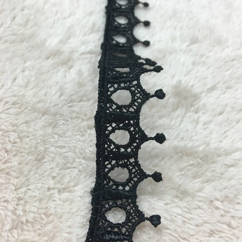 

15 Yards/lot 2cm Width White/Black Tassel Pendant Lace Trims Lace Applique Party Deco Embellishment Craft DIY Craft