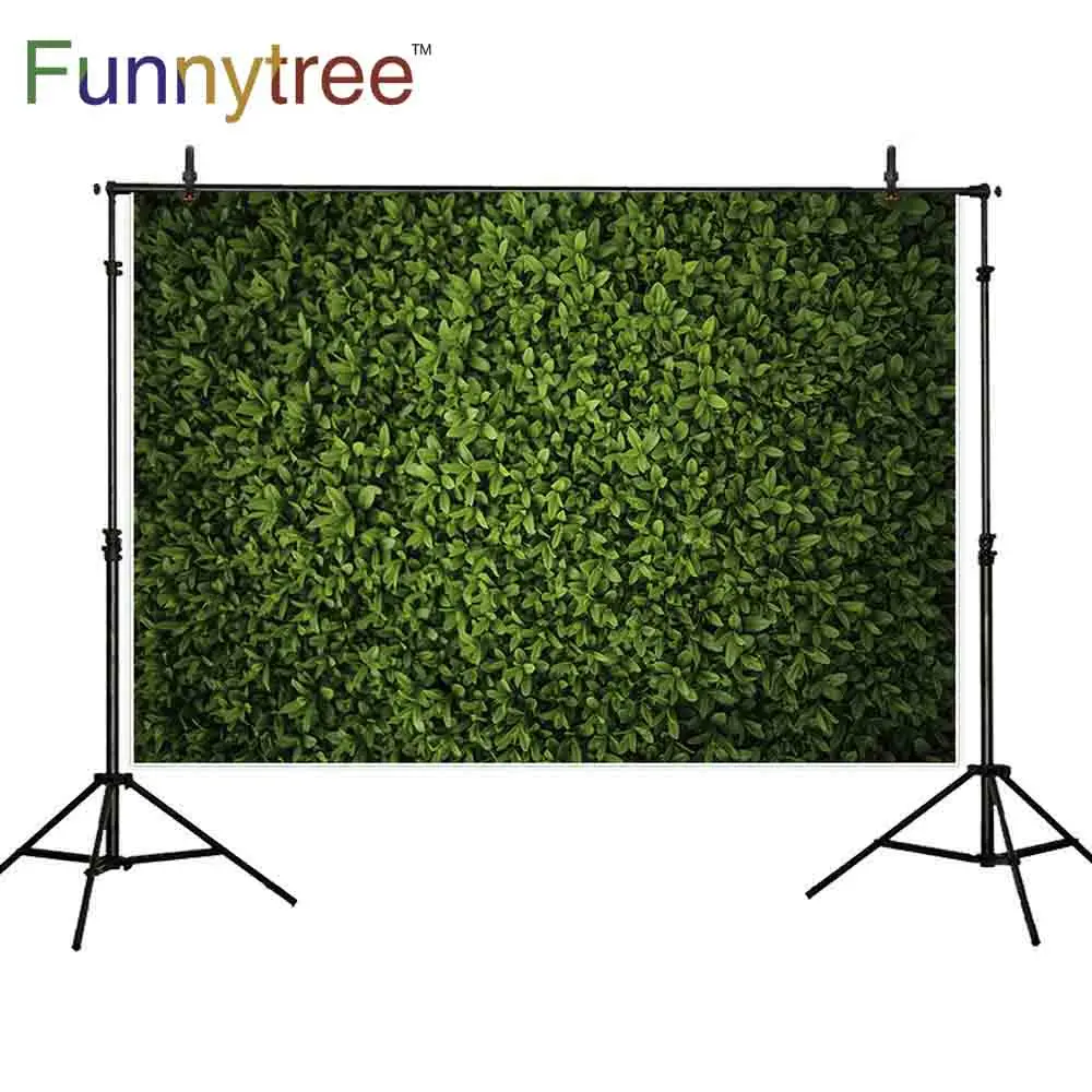 Фотофон Funnytree для фотосъемки с зеленым экраном и листьями на открытом воздухе
