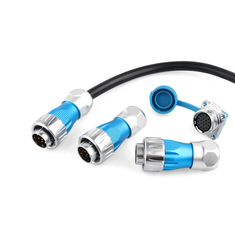 

DH24 series 3-24Pin Solder or Crimp Electrical Waterproof Industrial Male Plug Female Socket Cylindrical Power Panel Connector