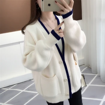 

Cardigan Women Knitted Sweater 2020 New Autumn Long Sleeve Casual Ladies Sweaters Single Breasted Elegant Cardigans Women tops