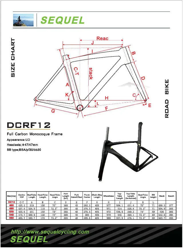 DC012 SEQUEL carbon road bike frame Toray T1000 PF30/BB30/BSA frame+fork+seatpost+clamp+headset+heaset cover cadre velo DIY