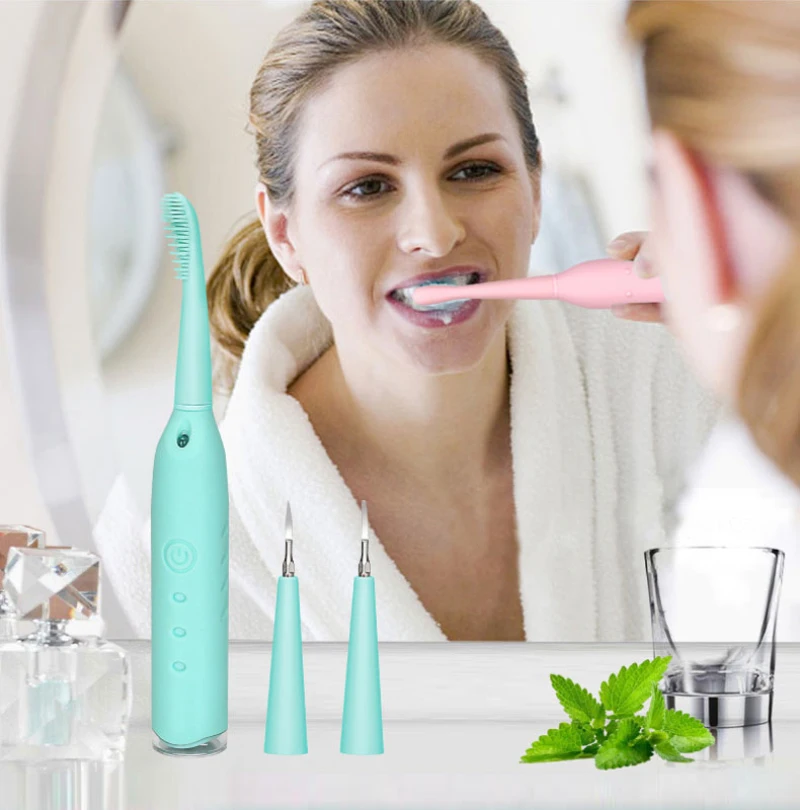 

Portable Electric Sonic Ultrasonic Dental Scaler Tooth Calculus USB Charging Remover Tooth Stains Tartar Teeth whitening Tool