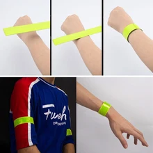 3 шт./компл. светоотражающие браслеты ночного бега нарукавники прочная безопасность ПВХ Slap полос световой Браслеты для прогулок