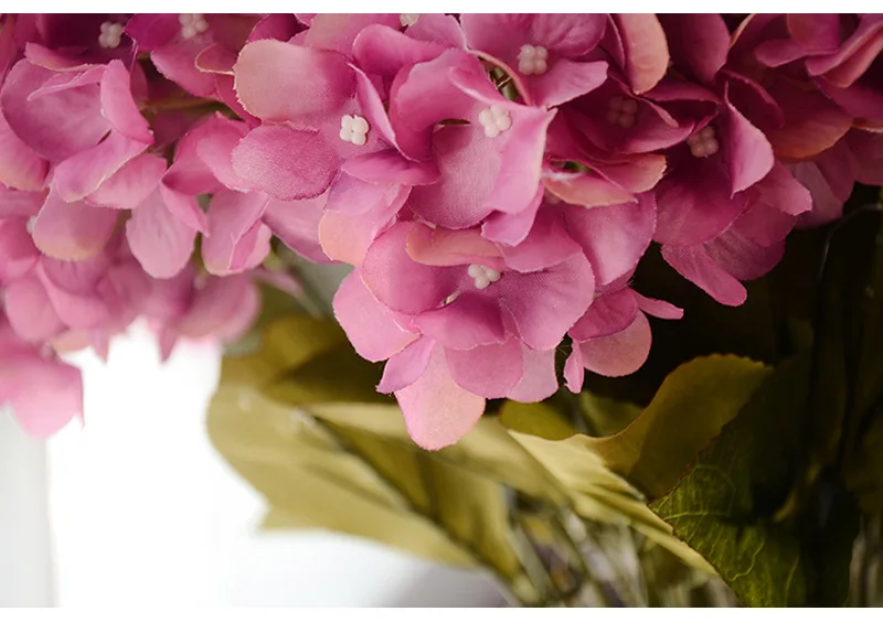 Искусственные цветы гортензии букет для свадебной вечеринки украшение дома цветочный 5 голов Шелковый цветок свадебный букет