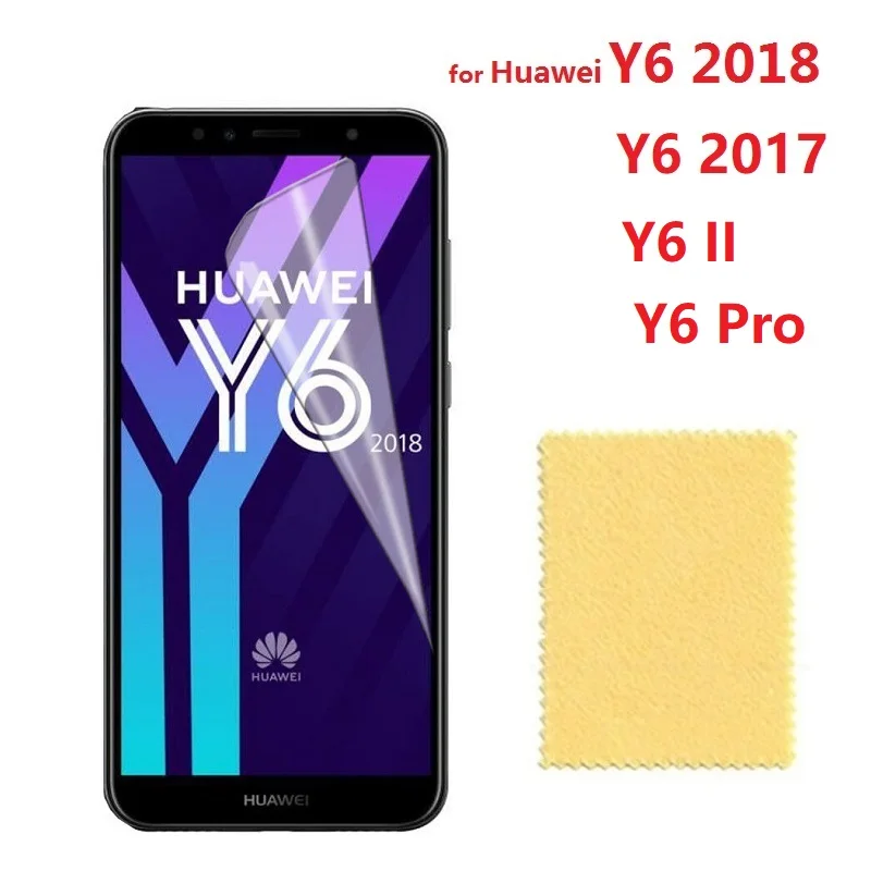 

Clear LCD Screen Protector for Huawei Y6 2018 2017 Y6 II Pro Protective Film on for Huawei Y6 2018 Screen Protector Film Foil