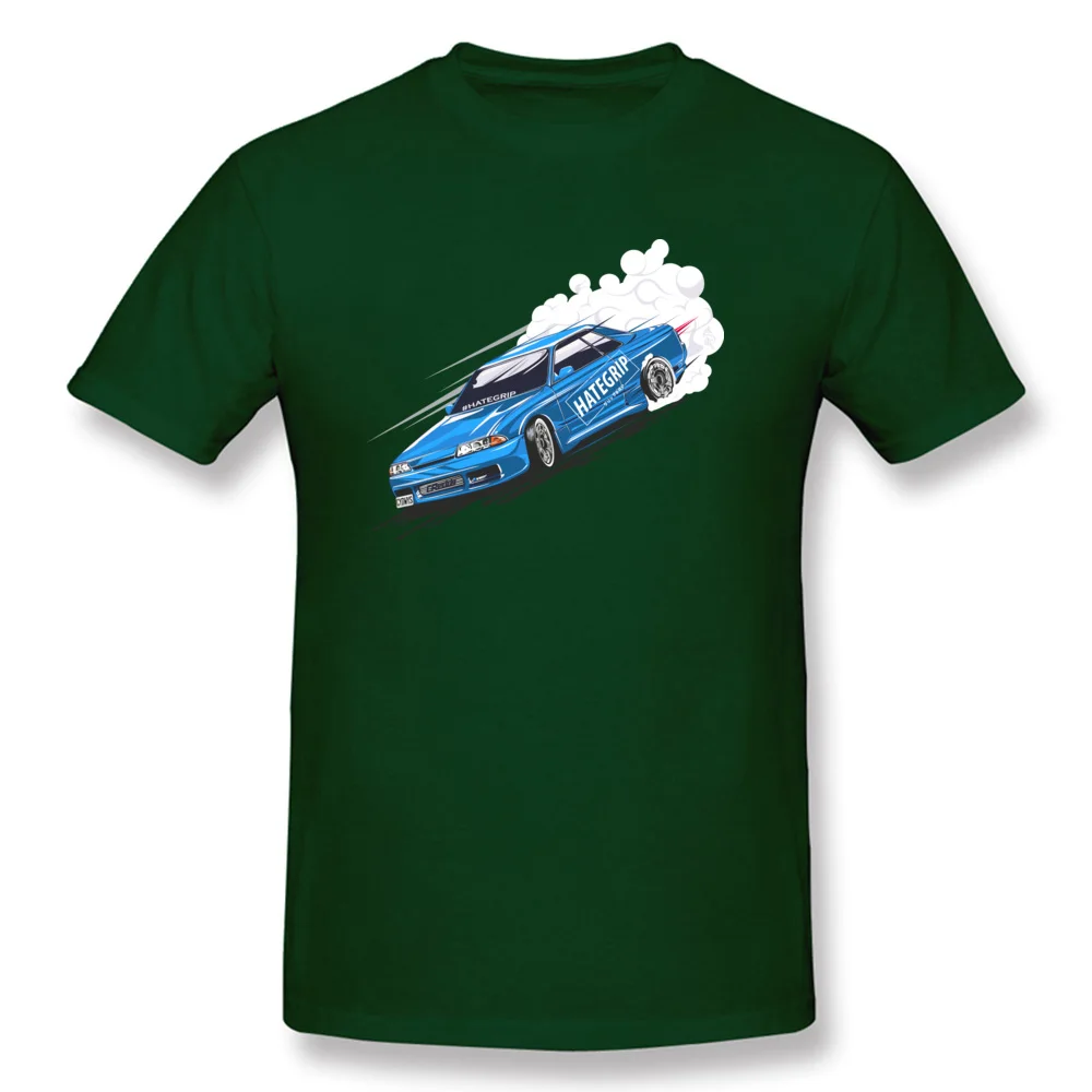 Blue drifting car New Arrival Printing T Shirt Crew Neck ostern Day 100% Cotton Short Sleeve T-Shirt for Men Unique T Shirts Blue drifting car dark