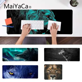 

MaiYaCa In Stocked Lion tiger wolf cool animal Computer Gaming Mousemats Rubber Mouse Durable Desktop Mousepad