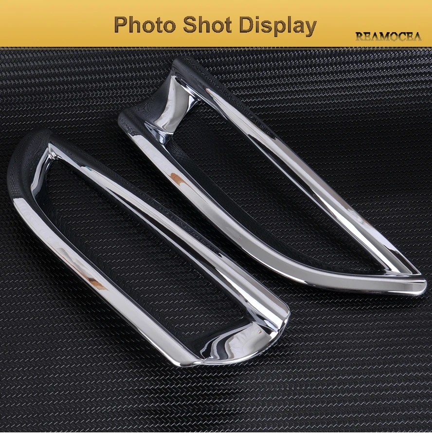 Reamocea 2Pcs Car ABS Chrome Rear Left Right Fog Light Cover Trim For Honda CRV CR-V 2012 2013 2014 Accessories (6)
