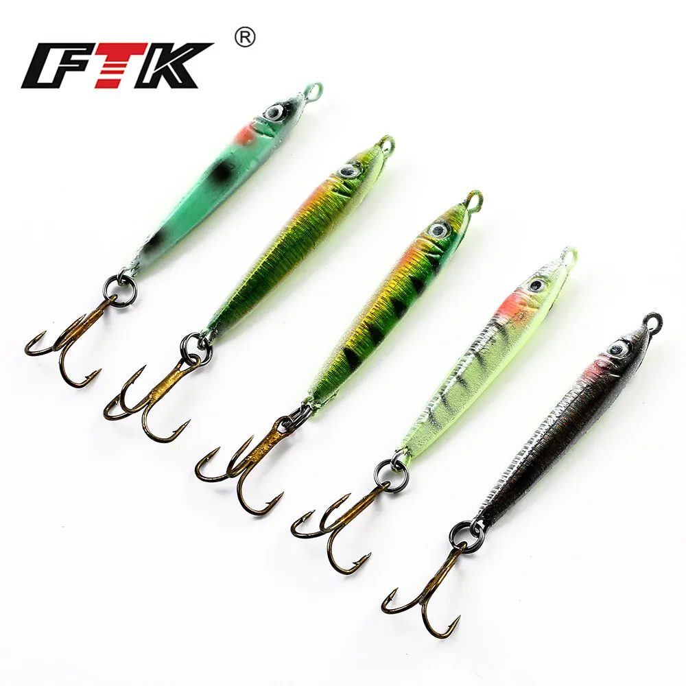 

FTK 3PCS/Lot 5g 9g Ice Fishing Lure Sharp Hooks Ice Fishing Hook Winter Jig Wobbler Lure Jerk Bait Hooks