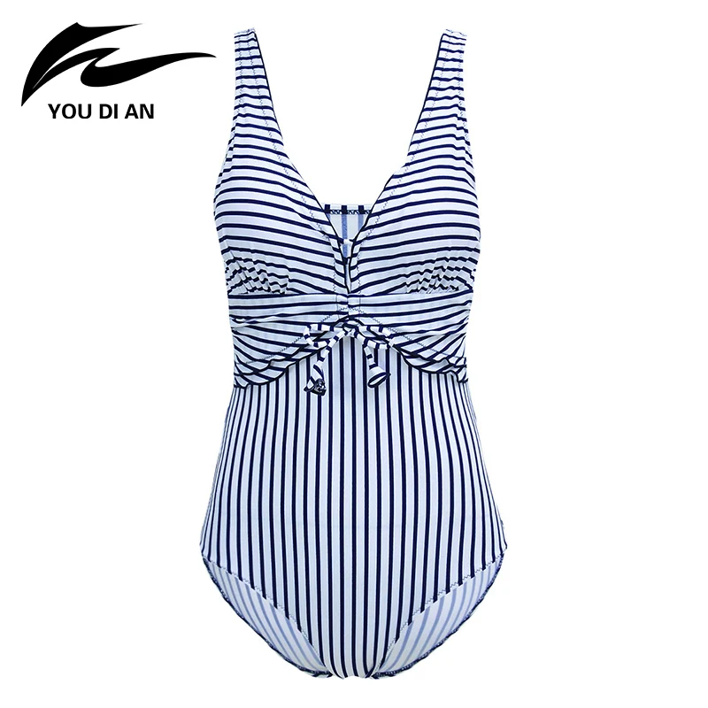 YOU DI AN Sexy One Piece Swimsuit Women 2017 New Plus Size Black White Striped Padded Halter Bodysuit Bathing Suits Beach Wear plus-size-black-swimsuit : image YOU DI AN Sexy One Piece Swimsuit Women 2017 New Plus Size Black White Striped Padded Halter Bodysuit Bathing Suits Beach Wear plus-size-black-swimsuit
