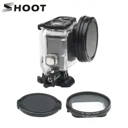 58 мм УФ CPL фильтр для GoPro Hero 7 6 5 черный водостойкий Чехол с крышкой объектива адаптер крепление для Go Pro Hero 7 6 аксессуар