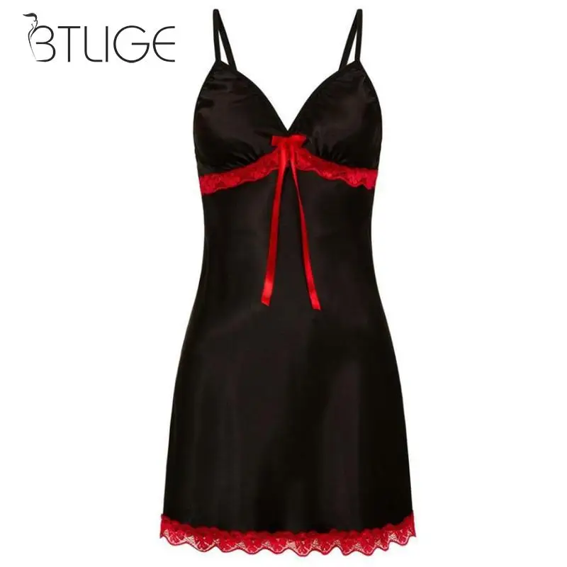 

Women Night Dress Sleeping Dress Lace Bow Lingerie Babydoll Seamless Nightwear Sleeping Dress Clothes Underwear Plus Size