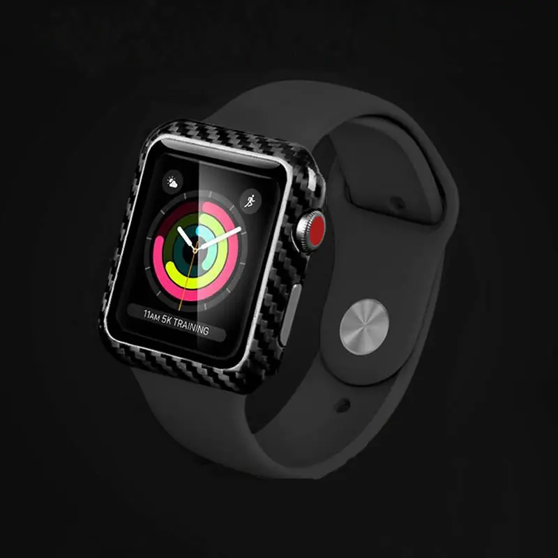 Для Apple Watch чехол из углеродного волокна серия 4 3 44 мм 42 38 Роскошный ультра тонкий
