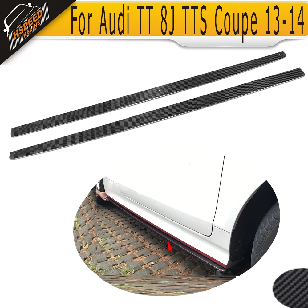 

Carbon Fiber Side Skirts Apron for Audi TT 8J Coupe 13-14 TTS 08-13 Convertible TTRS Style