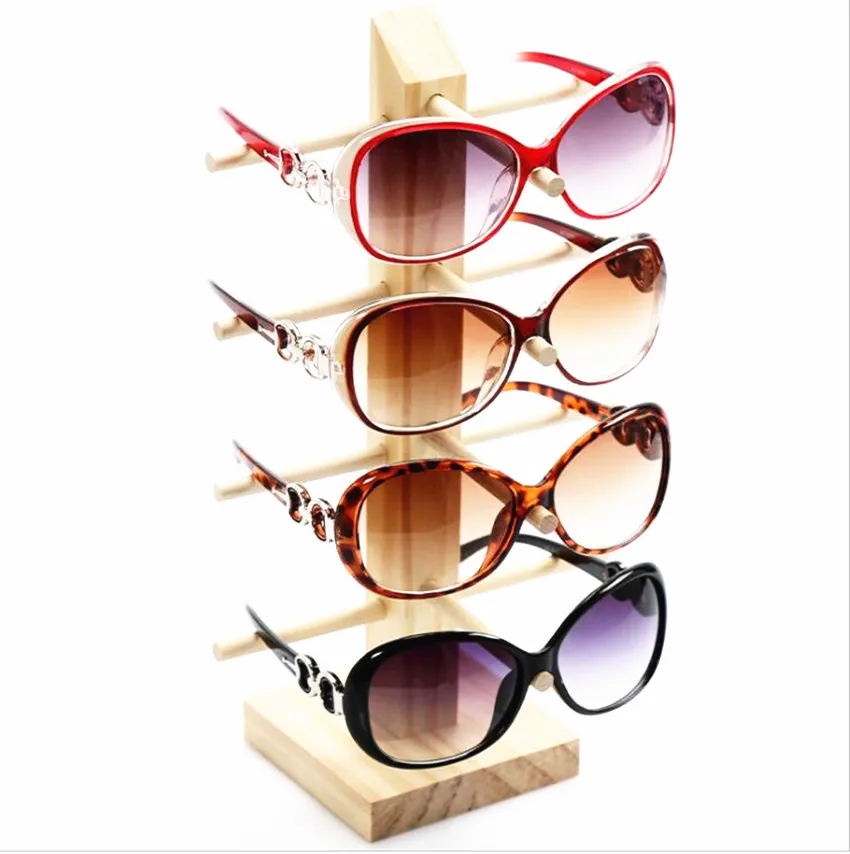  2/3/4/5/6 Layers Wood Sunglass Display Rack Shelf Eyeglasses Show Stand Jewelry Holder for Multi Pa