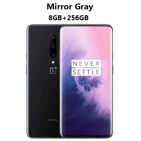 Мобильный телефон OnePlus 7 Pro 8 Гб 256 ГБ Восьмиядерный процессор Snapdragon855 6,67 дюймов 3120x1440p 19,5: 9 полноэкранный 4000 мАч 48 Мп+ 16 МП камера NFC - Цвет: MirrorGray 8GB 256GB