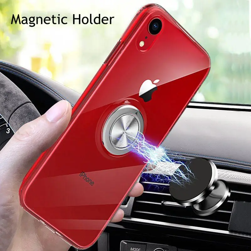 

360 Finger Ring Stand Case for iphone 6s 6 s plus XS X 10 Case Magnet Kckstand Coque For iphone 7 8 plus iphone XR XS Max Cases