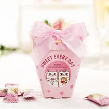 Cocostyles пользовательские пустые Роскошные необычные мини конфетные коробки с красочной печатью и лентой для свадебной вечеринки события Подарочная коробка конфет