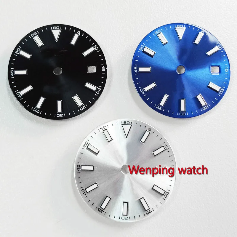 

1PCS 29.2mm Bliger sterile bright blue /white /black Dial fit ETA 2836/2824 DG2813/3804 Miyota 82Series movement P907