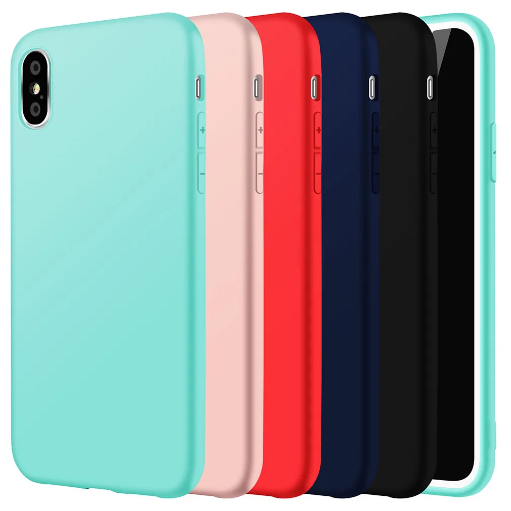 Silicone Case For Iphone 7 8 Plus X 6 6S Back TPU Soft
