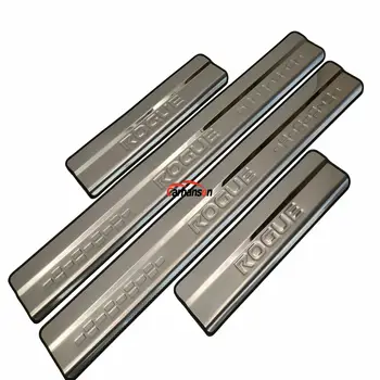 

Car Sticker For Nissan rogue Accessories door sill scuff plate Stainless Steel Pedal trim Cover Protector auto Styling 2014-2019