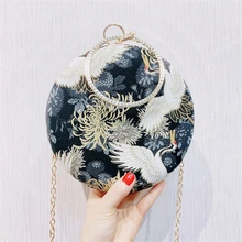 Ретро дневной клатч Сумки с принтом Красного коронованного крана вечерняя сумка на цепочке сумка через плечо женские сумки кошельки Алмазная вечерняя сумочка