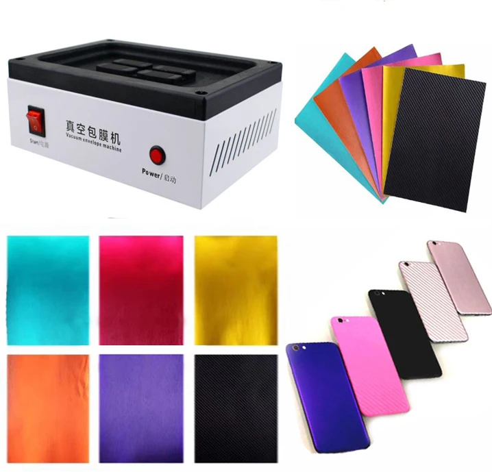 

Mobile Phone Tablet Computer Vacuum Coating Machine Whole body 3D color film for iphone carbon fiber case film sticker