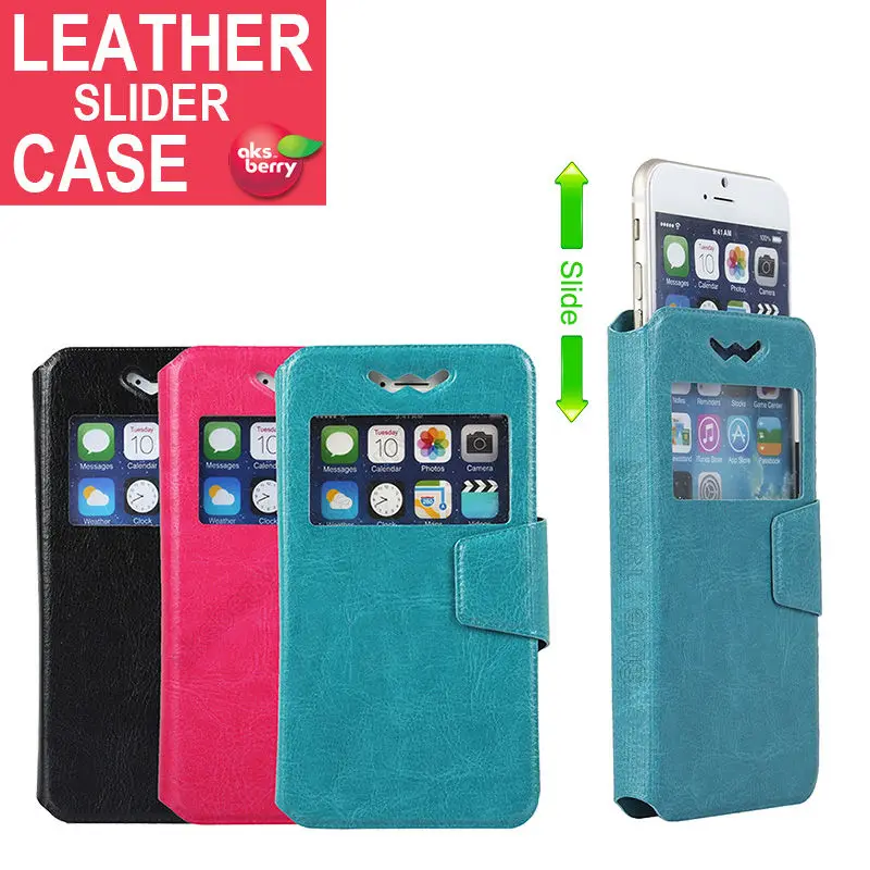 for Haier L56 L55 G55 G21 Spring Clip Folder Synthetic Leather Case Cover Slider Frame Book Wallet Flip |
