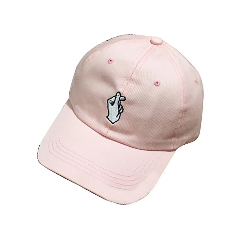 Finger pink Nibesser разноцветная однотонная бейсболка s Love Heart регулируемая бейсболка Мужская Женская Повседневная Уличная модная хип-хоп Солнцезащитная шапка - Цвет: Finger pink