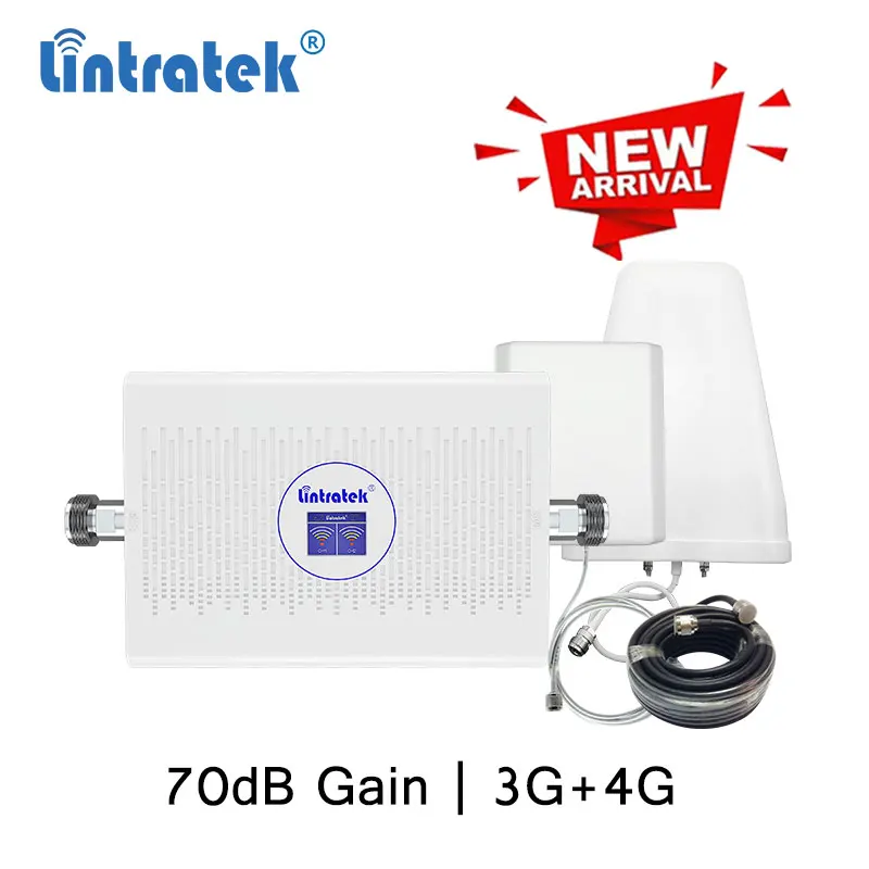 

Lintratek 70dB 3G 4G 1800mhz 2100 cellular booster signal booster 1800 signal repeater 2100mhz wcdma amplifier data voice kit s7