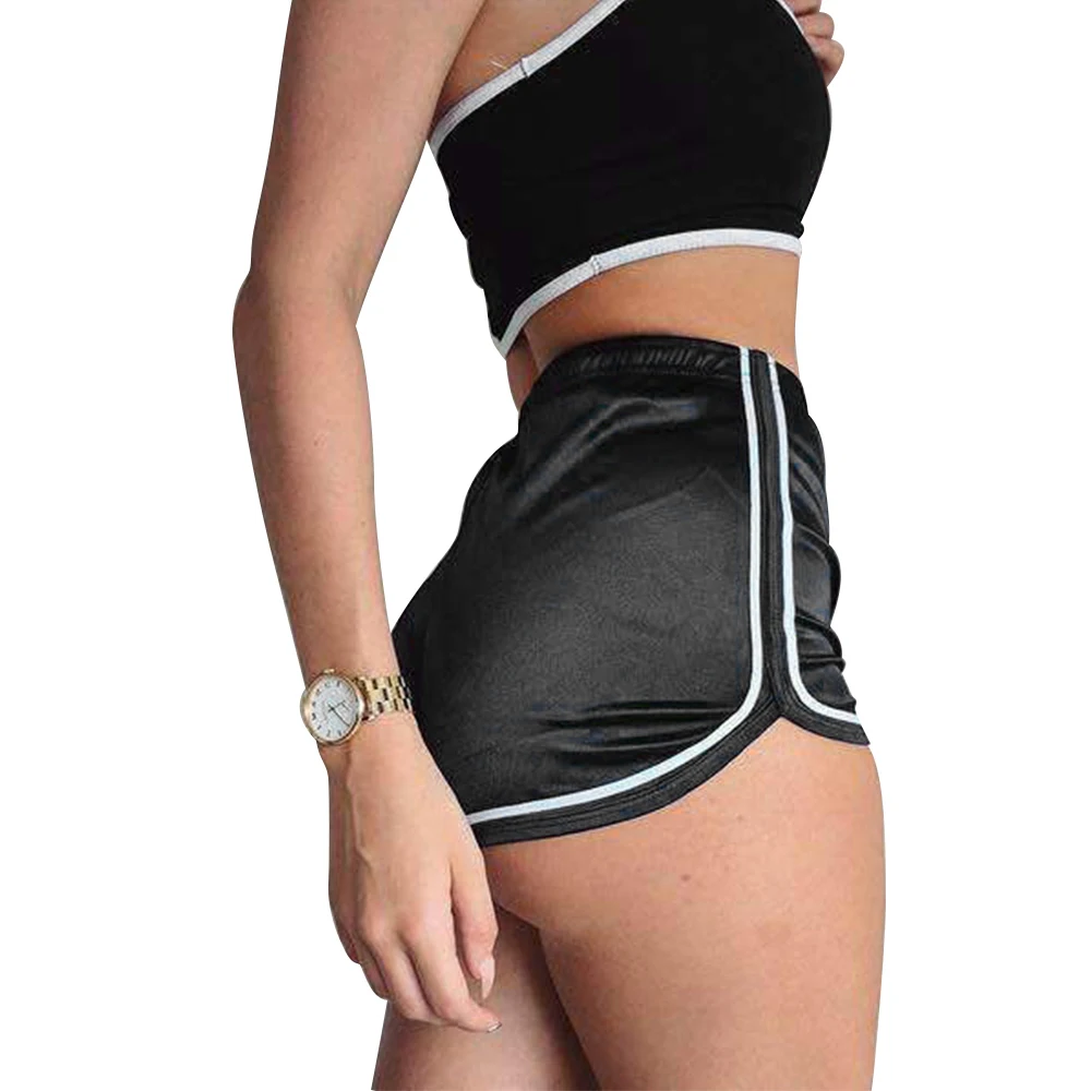Sexy Women Female polyester Sport Casual Gym Fitness Yoga Shorts Push up Running Short Elastic High Waist Slim Sportswear