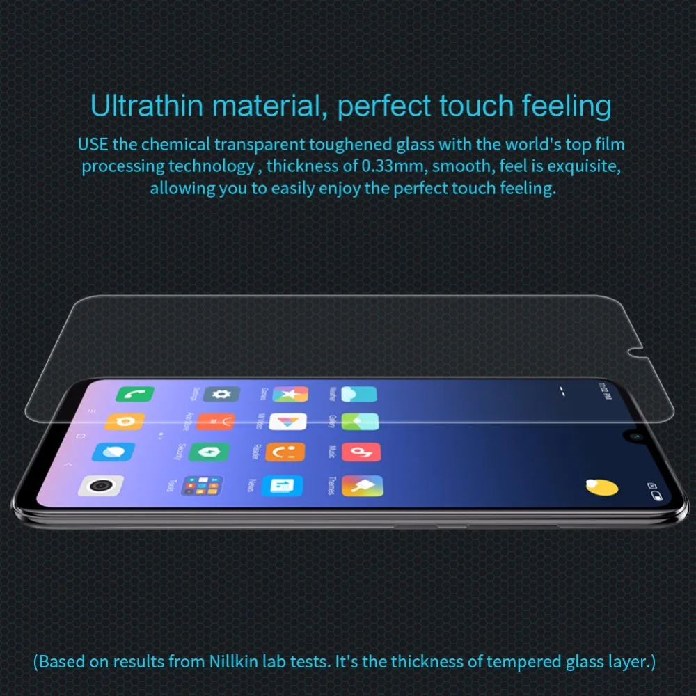 

For Xiaomi Redmi Note 7 Tempered Glass Screen Protector NILLKIN Amazing H Nanometer 9H glass film for Redmi Note 7