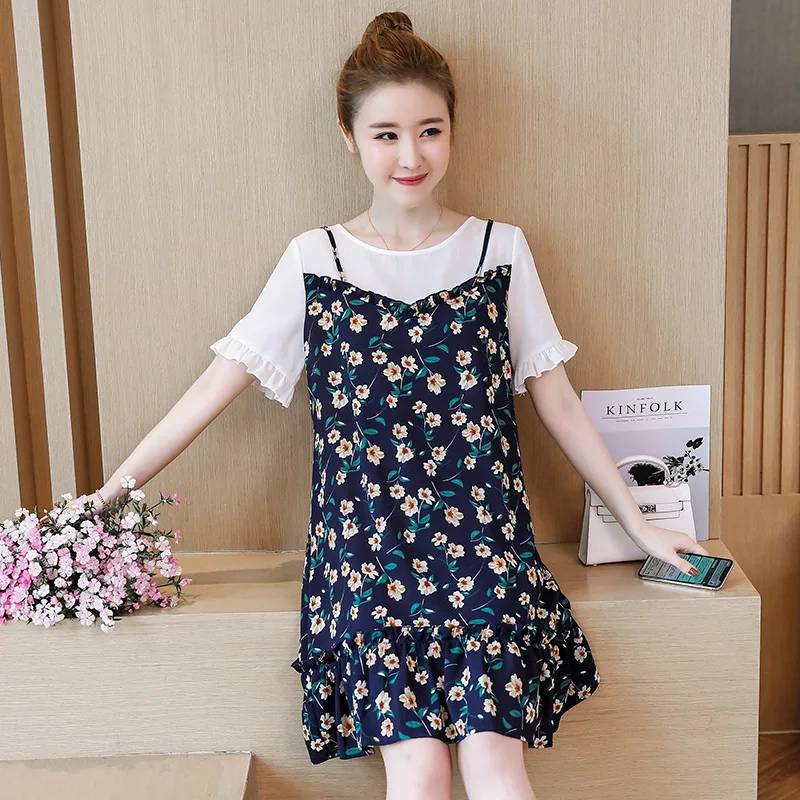 Lsylzl 2018 Новые Летние Поддельные 2 предмета платье с круглым вырезом и