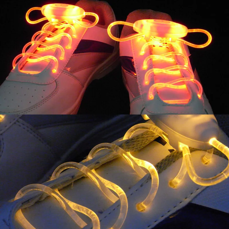 Светящиеся палочки, 1 пара, светлые шнурки, аксессуары, светодиодный шнурок для обуви, прохладные ночные пробежки, неоновые светящиеся вечерние принадлежности, домашний праздничный товар
