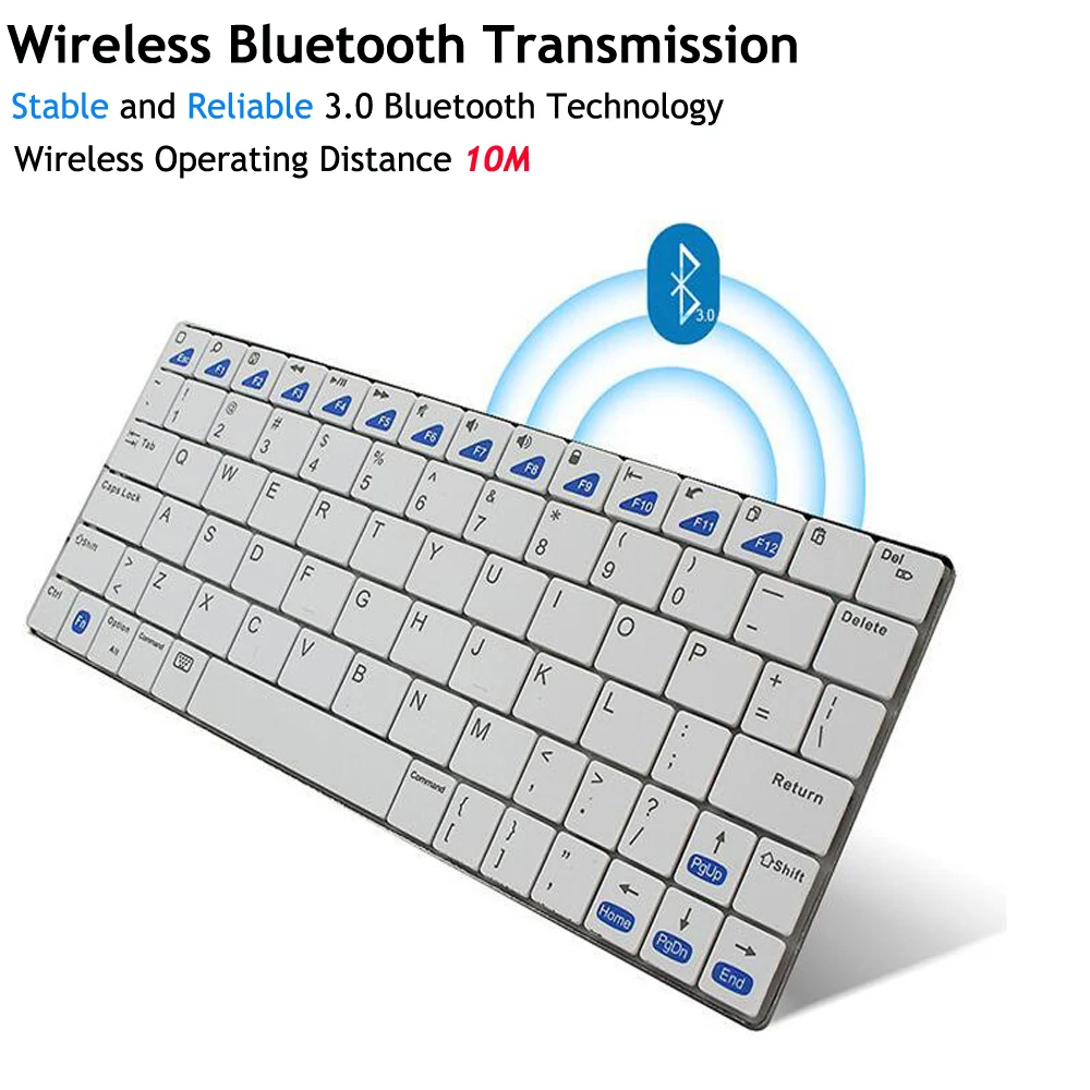 Ultra slim Wireless Keyboard Bluetooth 3.0 Gaming Keybaord Board for Apple iPad/iPhone Series