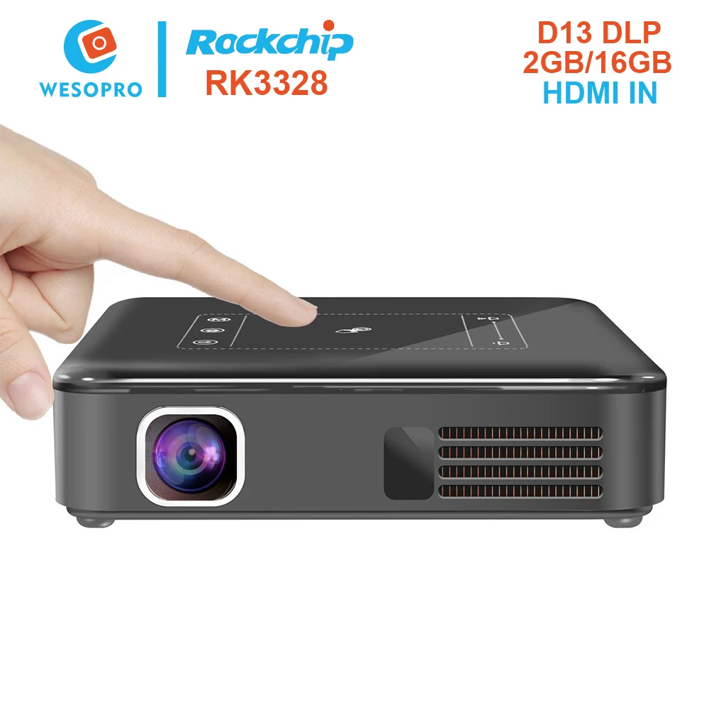 

D13 Android 7.1 Pocket Mini DLP Theater Projector with TouchPad TV Box support Europe French German Spain UK IPTV Subscription