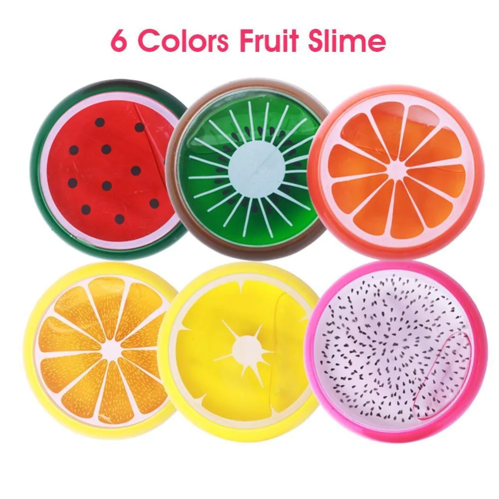 

DIY Magic Crystal Slime Putty Polymer Clay Toy Soft Rubber Fruit Slime for Kids Intelligent Hand Plasticine Mud Playdough Gift