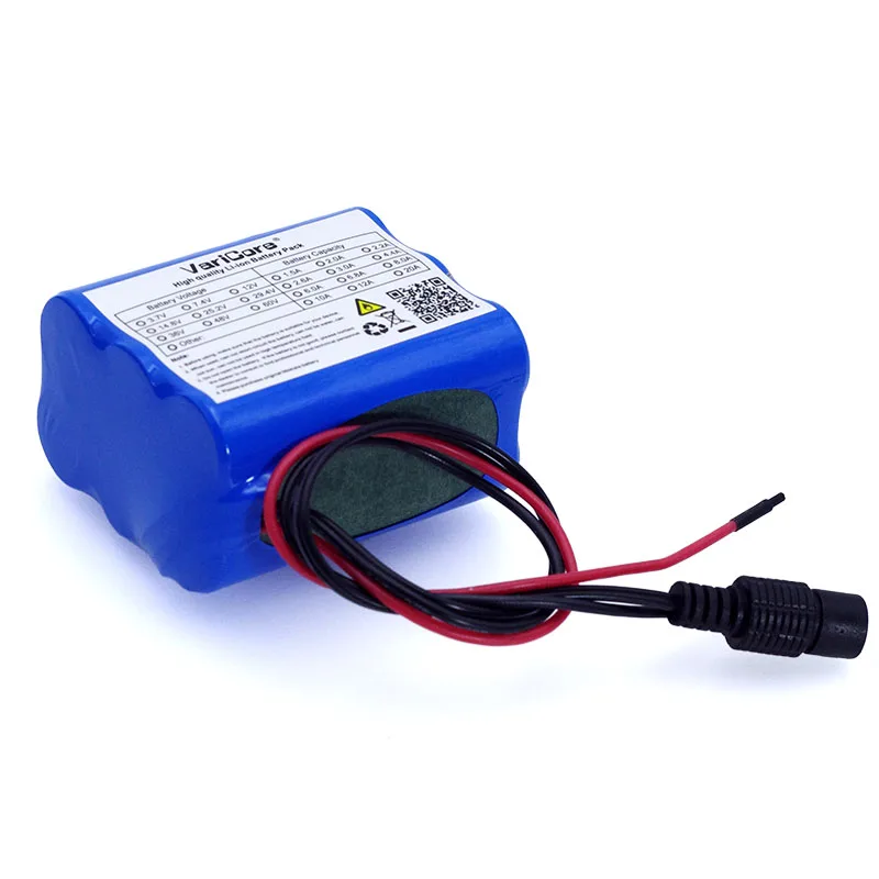 VariCore 12V 4.4Ah 4400mah 18650 батарея с BMS защиты литиевой батареи плата защиты+ 12,6 v 1A зарядное устройство