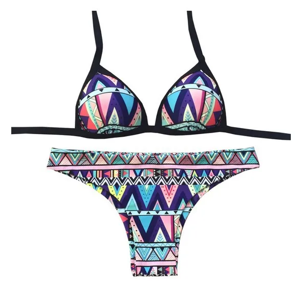 2016 Bikinis Sexy Women Swimwear Swimsuit Digital Printing Bikini Set