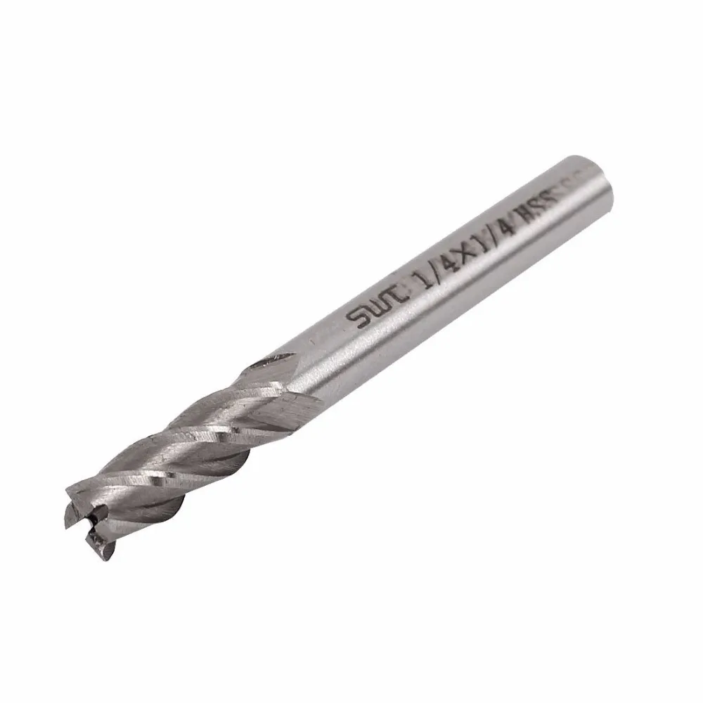 Cutting Slotting End Mill Router Bit 4 Flute 1/4" Shank 1/4" Diameter