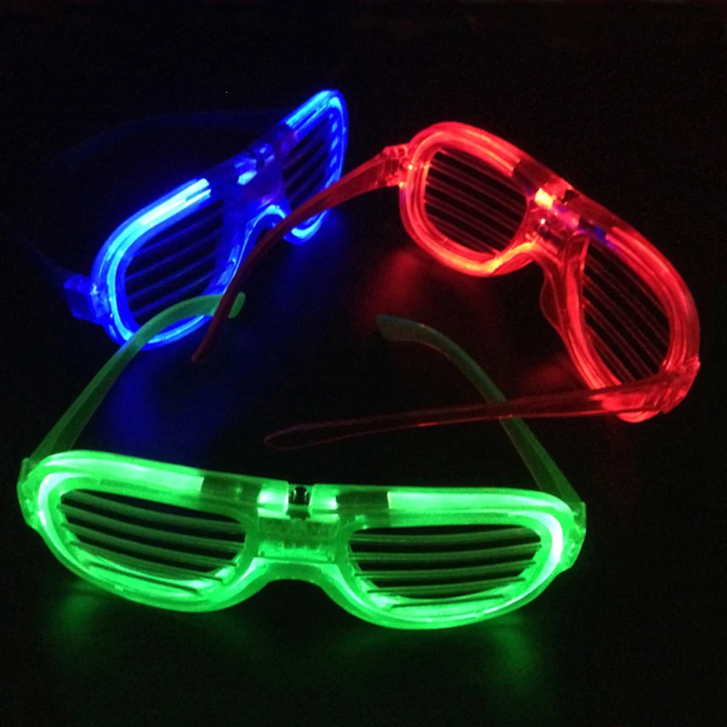 Novelty LED Blinds Glasses Luminous Lighting DJ Light Up Shades Party