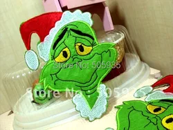

20Y116 david ribbon whole sell  150*110mm  GRINCH embroidery patch freeshipping
