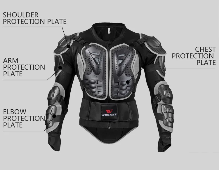 WOSAWE велосипедная гоночная мотоциклетная Броня Защитная Экипировка куртка+ шорты штаны+ защита колена+ перчатки защита для катания на лыжах