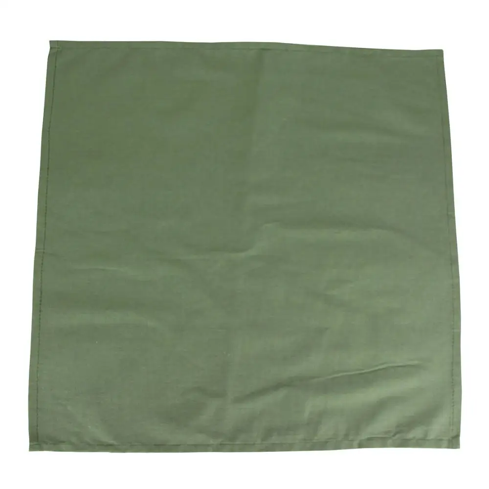 Хлопок платки из ткани 46x46 см из хлопка и льна обеденные салфетки столовые салфетки зеленого цвета в армейском 6 видов цветов - Цвет: CJ016-4646ArmyGN