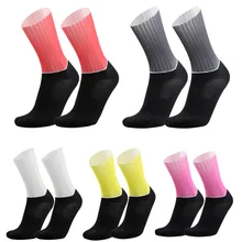 Nieuwe Anti Slip naadloze Fietsen Sokken Integrale Moulding High-tech Bike Sok Compressie Fiets Outdoor Running Sport Sokken(China)