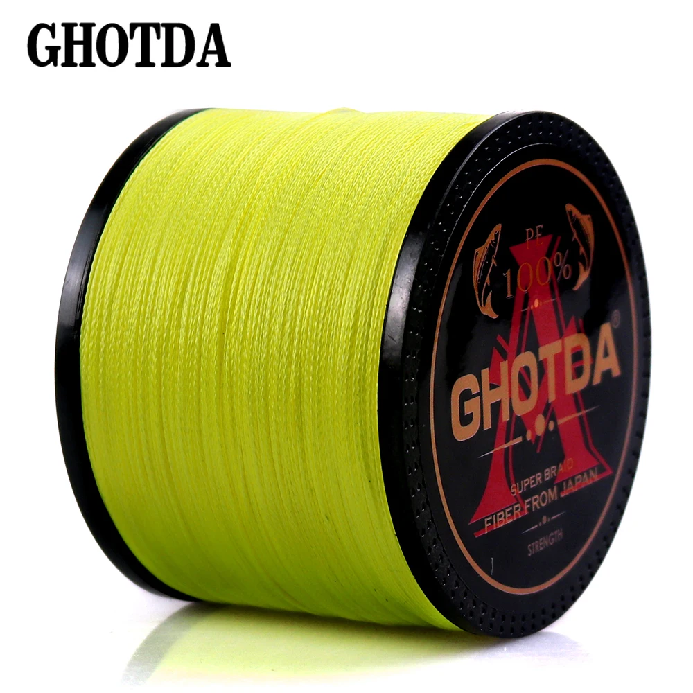 GHOTDA Multicolor 4 Strands 300M 500M 1000M PE Braid Fishing Line Sea  Saltwater Fishing Weave 100% SuperPower