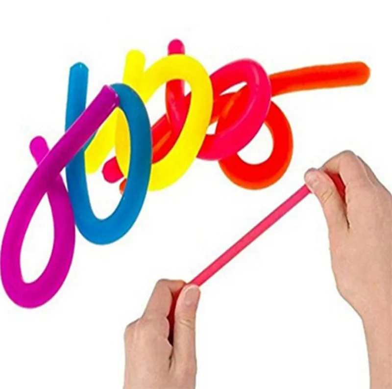 

7 Colors TPR Noodle Stretchy Strings Fidget Toys Anti Stress Toys Strong stretching Funny Squeeze Toys For Children Adults