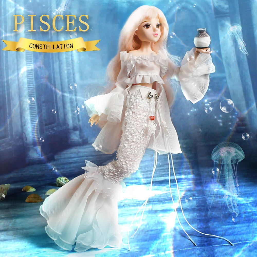 BJD-Blyth-doll-MM-Girl-Constellation-Series-35cm-Joint-body-doll-Name-is-Pisces-Pale-Pink