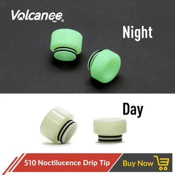 

Quartz Banger 1pc Luminous Noctilucent 510 Drip Tip Wide Bore Mouthpiece fit Doggy RTA V8 Baby Tank Atomizer E Cigarettes